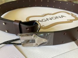 AGNONA GÜRTEL, GR. 75 CM, ESPRESSOBRAUN, NEU, SO EDEL!