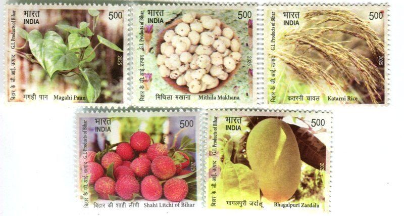 Tutti i francobolli: Briefmarken "Obst & Gemüse". Indien – Nuovo e nell'imballaggio originale da Basel venduto da Butsch5