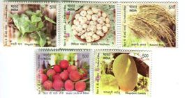 Briefmarken "Obst & Gemüse". Indien