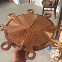 Pizza Servierplatte aus Holz