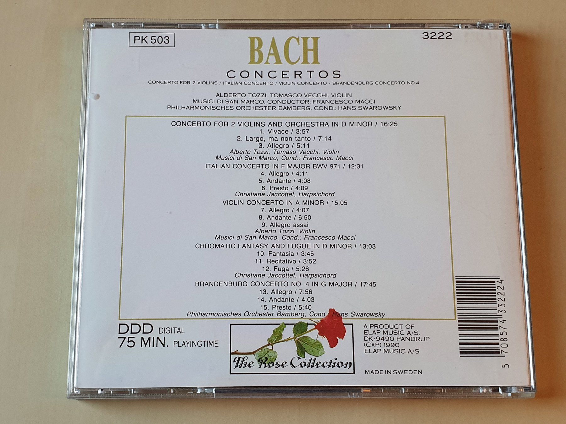 CD: Bach Concertos – Usato da Stansstad venduto da collectorsshop 1