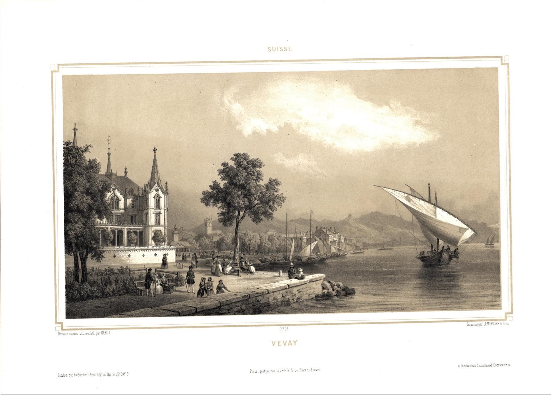 Incisioni: Vevey Tonlithographie von Deroy – Usato da Rafz venduto da Helvet32