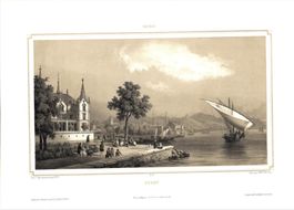 Vevey Tonlithographie von Deroy