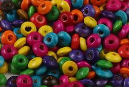 Bunte Holzperlen ca 200 Stück