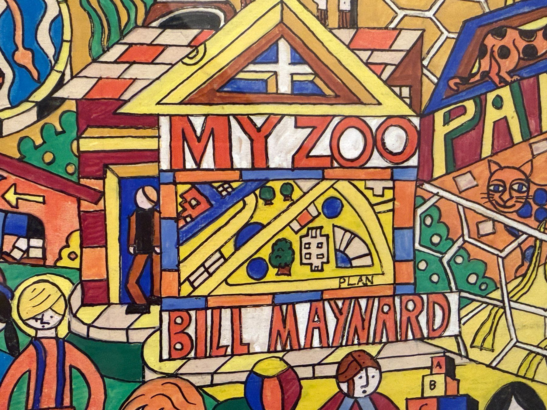 Dipinti: BILL MAYNARD - "MY ZOO" Superbe Œuvre originale Pop Art – Usato da Morges venduto da vintix 1