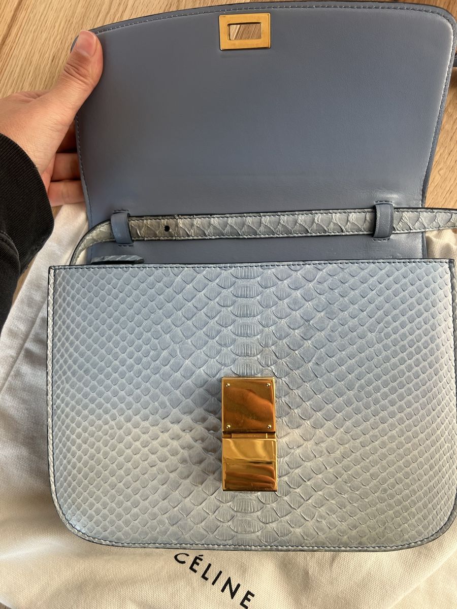 Celine Sacs: Sac Celine box Python Bleu – D'occasion à Lutry par roxypoxy 2
