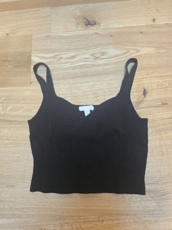 Débardeur H&M noir côtelé taille M 