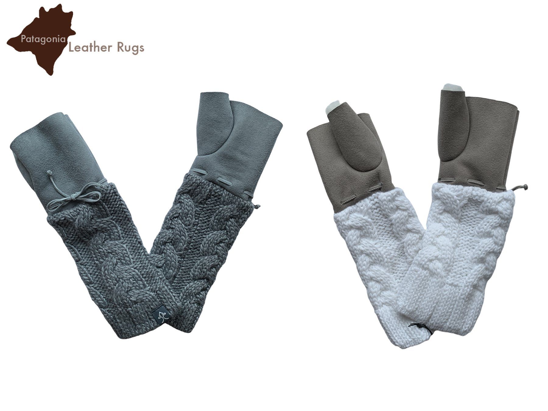 Guanti & manicotti: Halbfinger- Handschuhe Fäustlinge aus Schaffell – Nuovo e nell'imballaggio originale da Arbedo venduto da patagonialeatherrugs 2