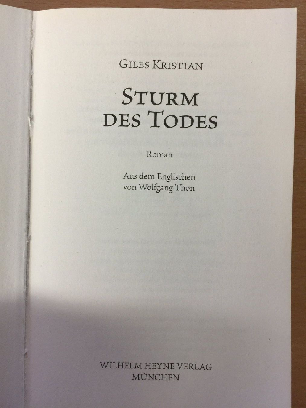 Libri: Sturm des Todes – Usato da Glattfelden venduto da cybermaxx 2