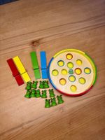 Hüpf Frösche Kinderspiel, Holz, komplett!