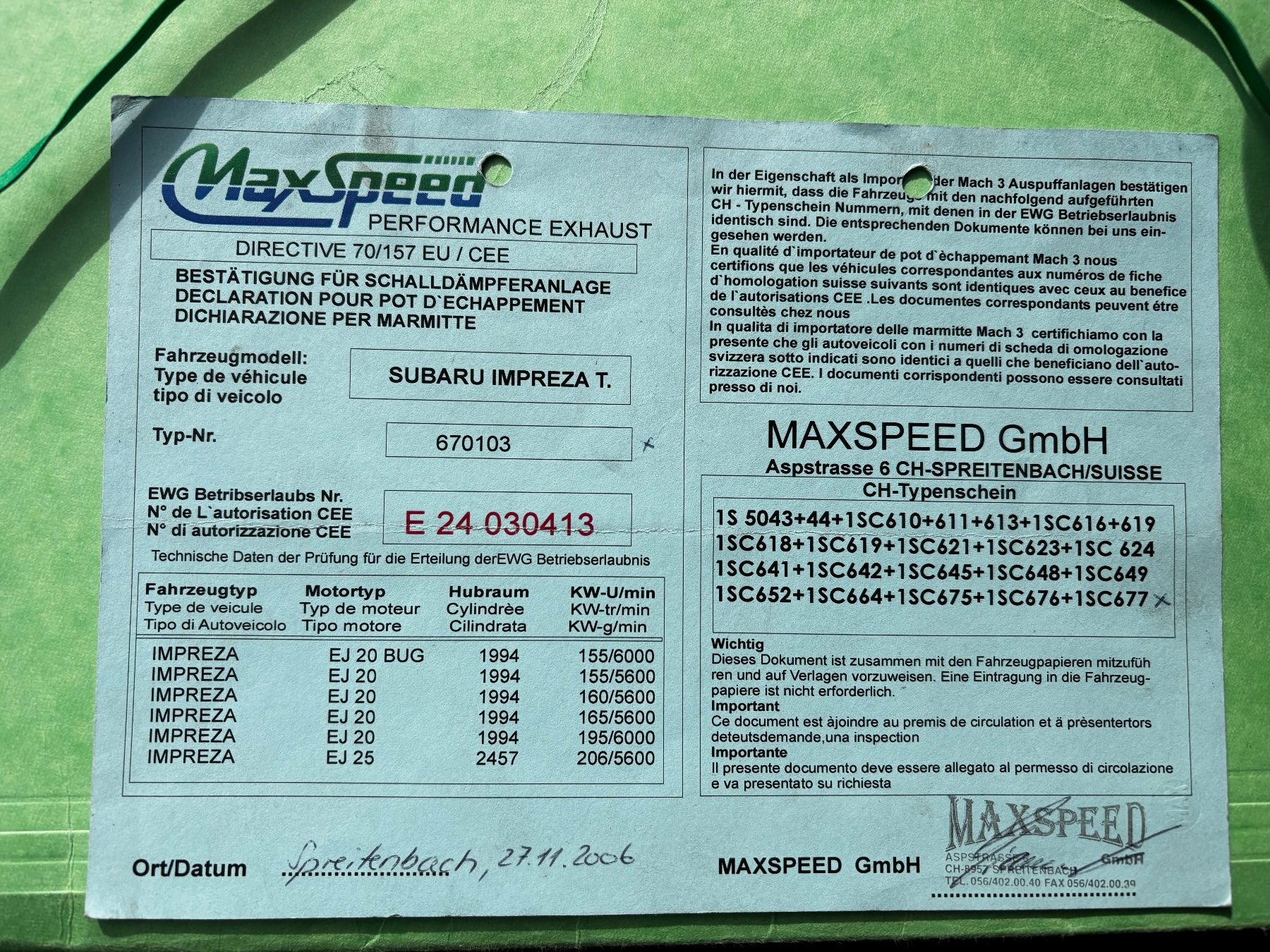 Auspuffanlagen: Maxspeed Endschalldämpfer Subaru Impreza – Gebraucht aus Untervaz von WerwolfKommando 4