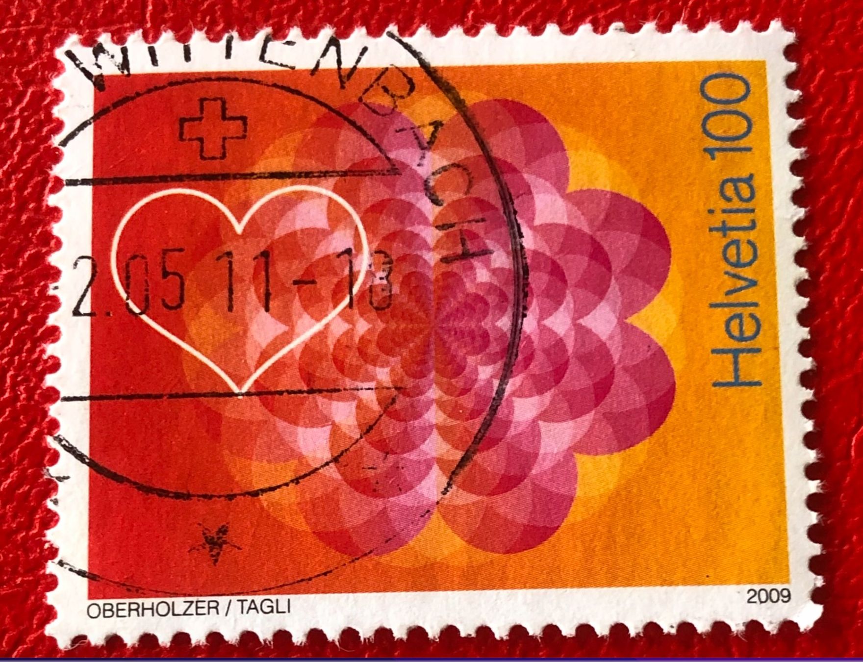 Alle Briefmarken: Nr.1321 Hochzeit 2009 mit Stempel    – Gebraucht aus Aarau von Billa007