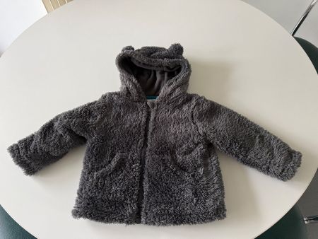 Plüsch-Jäckli mit Kapuze Gr. 80 von Moncoeur