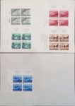 PRO PATRIA 1955: 4er-Blockserie auf 2 Faltblättern, O LEYSIN