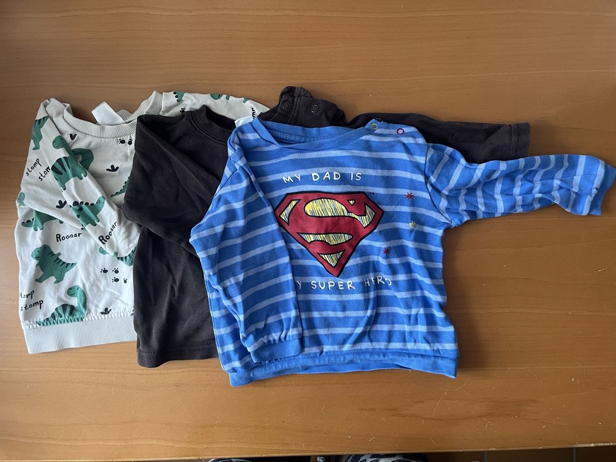 Kleiderpakete & -sets: 3 Pullover Kinder Langarm weiss/blau/braun Grösse 74 – Gebraucht aus Winterthur von lynnszabo