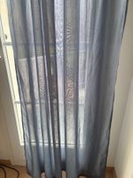4 blau-graue Vorhänge mit Laschen - 130 x 212 (G20)