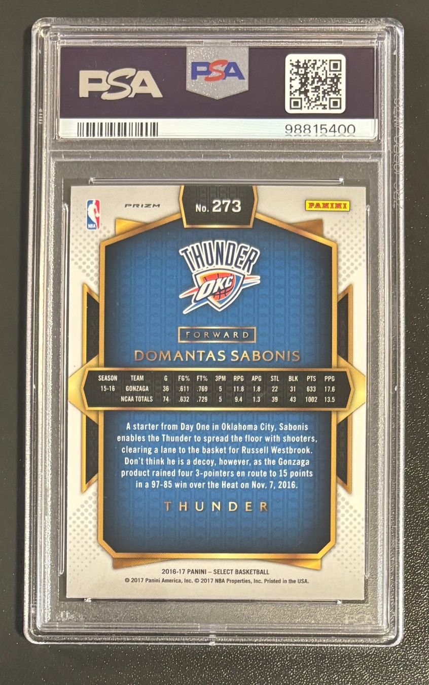 Cartoline: NBA Domantas Sabonis 2016 Select Courtside Silver RC PSA 10 – Nuovo (secondo la descrizione) da Muri b. Bern venduto da winningloser 1