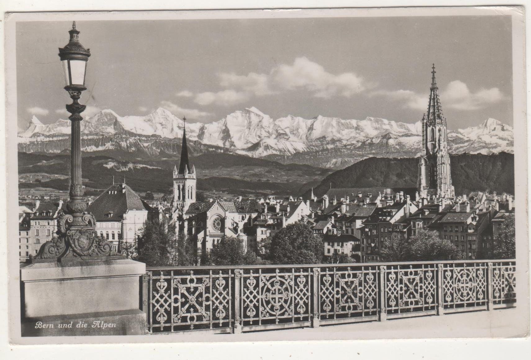 Cartoline postali: Ansichtskarte Bern und die Alpen 1942 – Usato da Remetschwil venduto da Hofiii