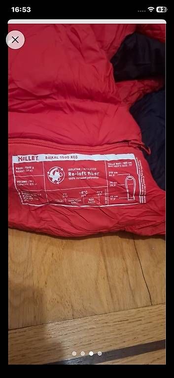 Sacchi a pelo: sac de couchage, Millet Baïkal – Usato da meyrin venduto da irene014 3