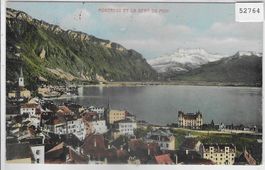 Montreux et la Dents du Midi - Litho