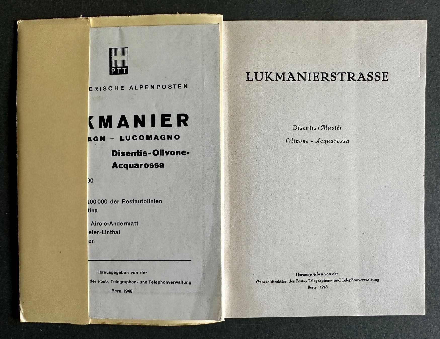 Cartine & Atlanti: Schweizerische Alpenposten: Lukmanier – Usato da Zürich venduto da allp 1