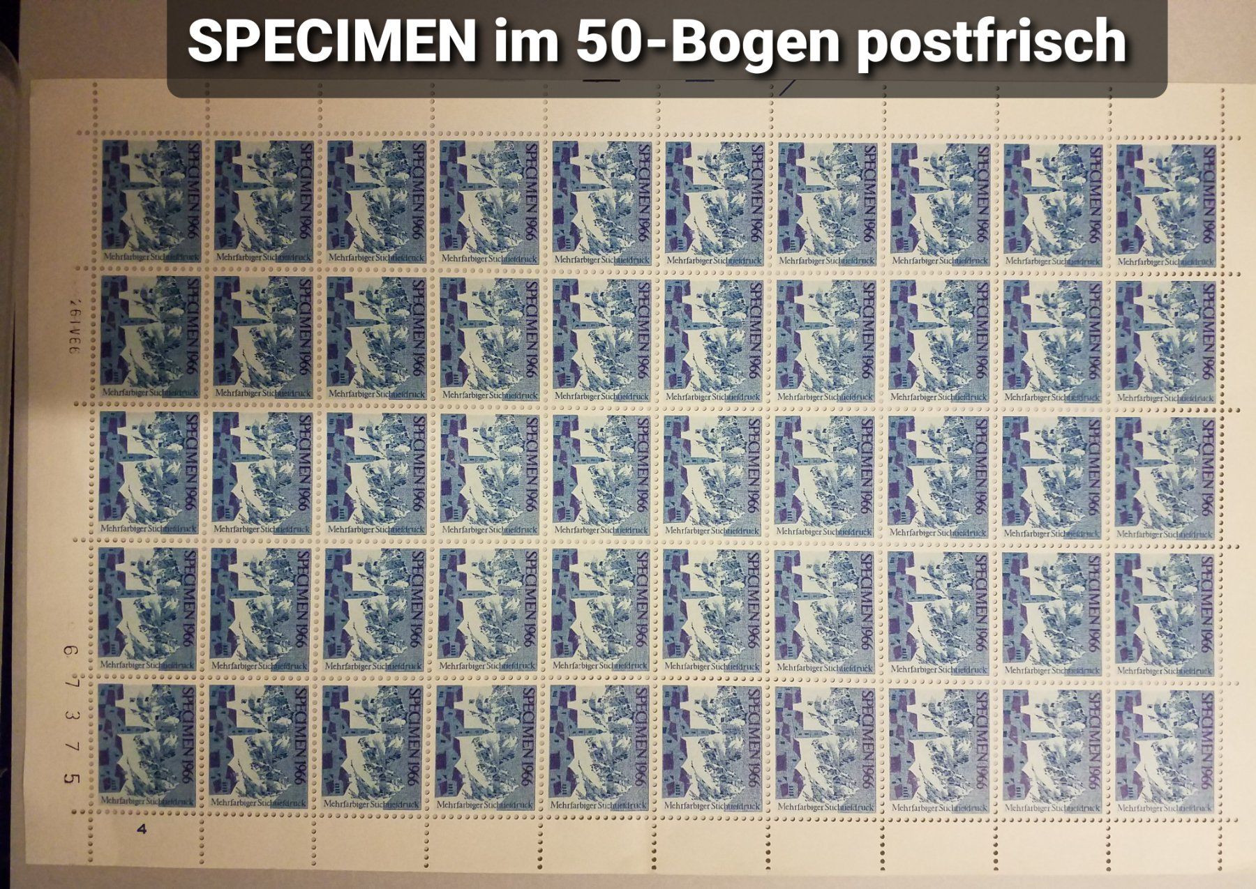 Alle Briefmarken: 1965, SPECIEM seltener 50-Bogen postfrisch Lp – Neu (gemäss Beschreibung) aus Baden von Eggi