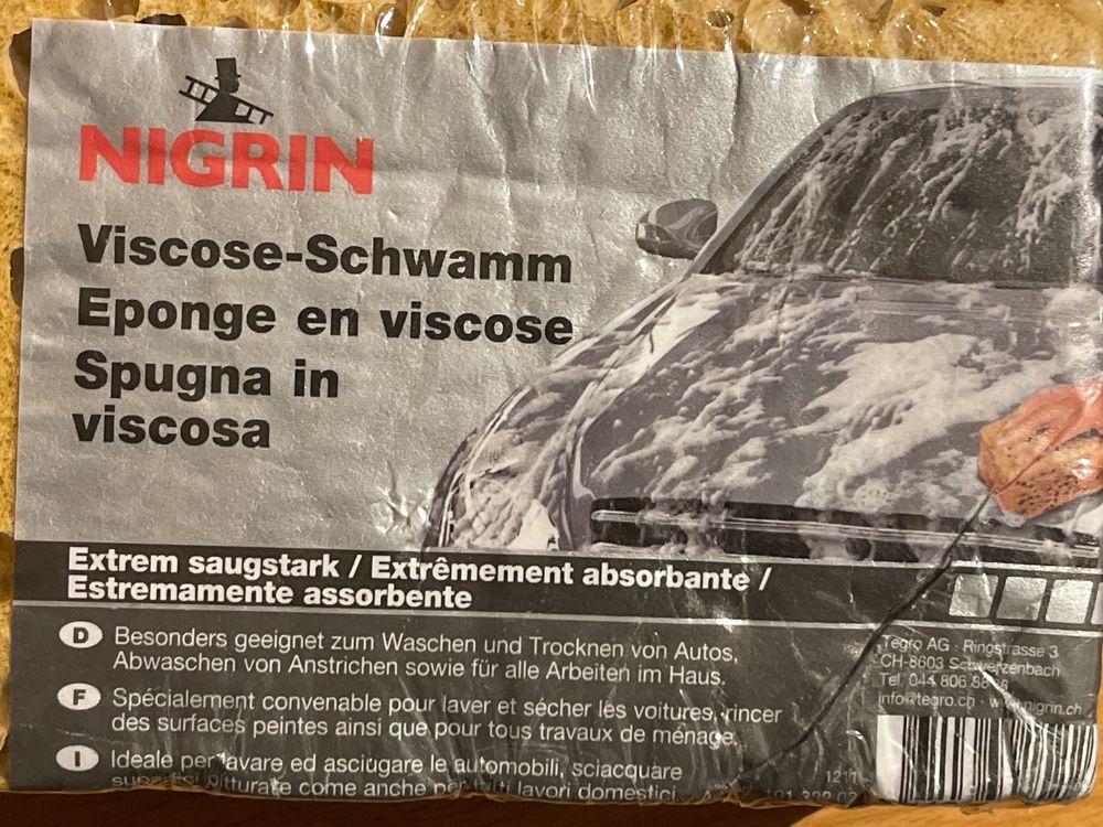 Nigrin Auto Putz Schwamm +Polier-Set