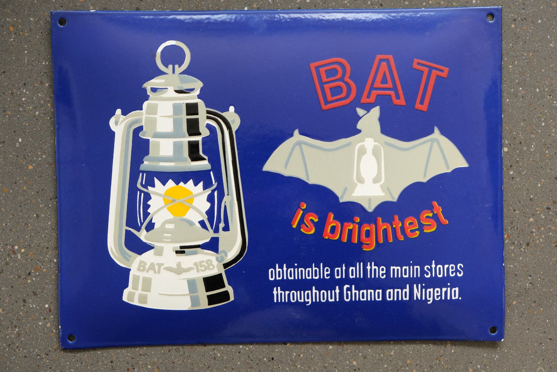 Insegne: Emailschild - BAT is brightest – Usato da Zürich venduto da hanso-foundation