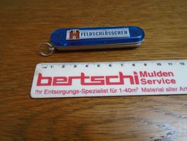 Taschenmesser Feldschlösschen blau klein guter Zustand