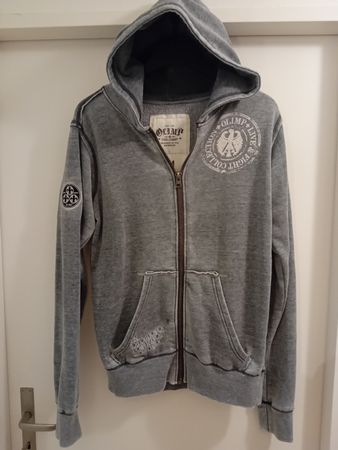 OLIMP GERMANY FIGHT GYM COLLETION HOODY PULLOVER GRAU NEU M