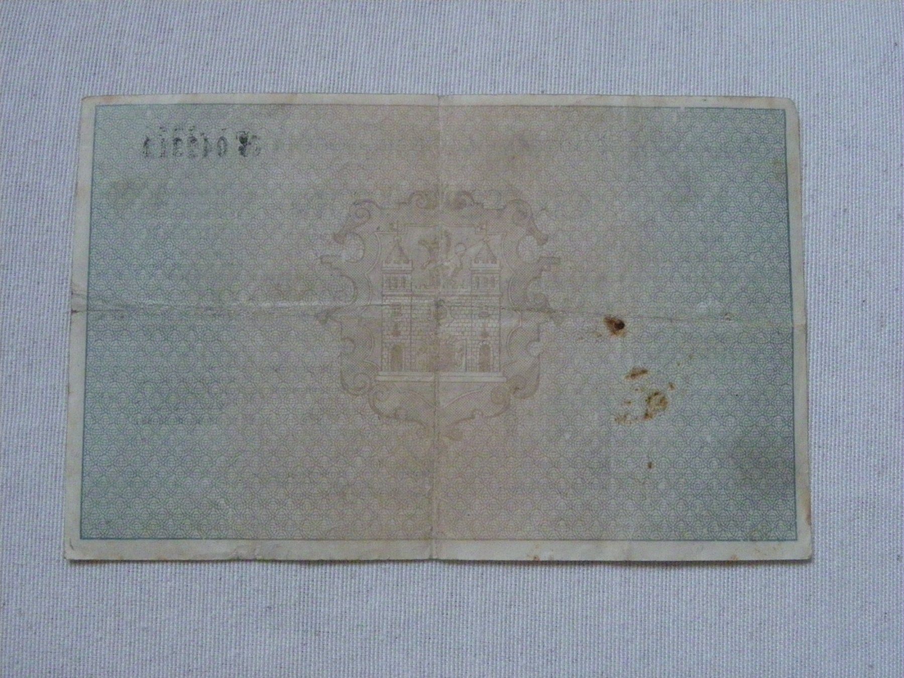 Banknoten: Antiker Gutschein Reichenberg, Zwanzig Kronen, 1919 – Gebraucht aus Untersiggenthal von Gas61 1