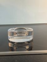 Windlicht Massivglas farblos rund Orrefors Schweden 80er Jah