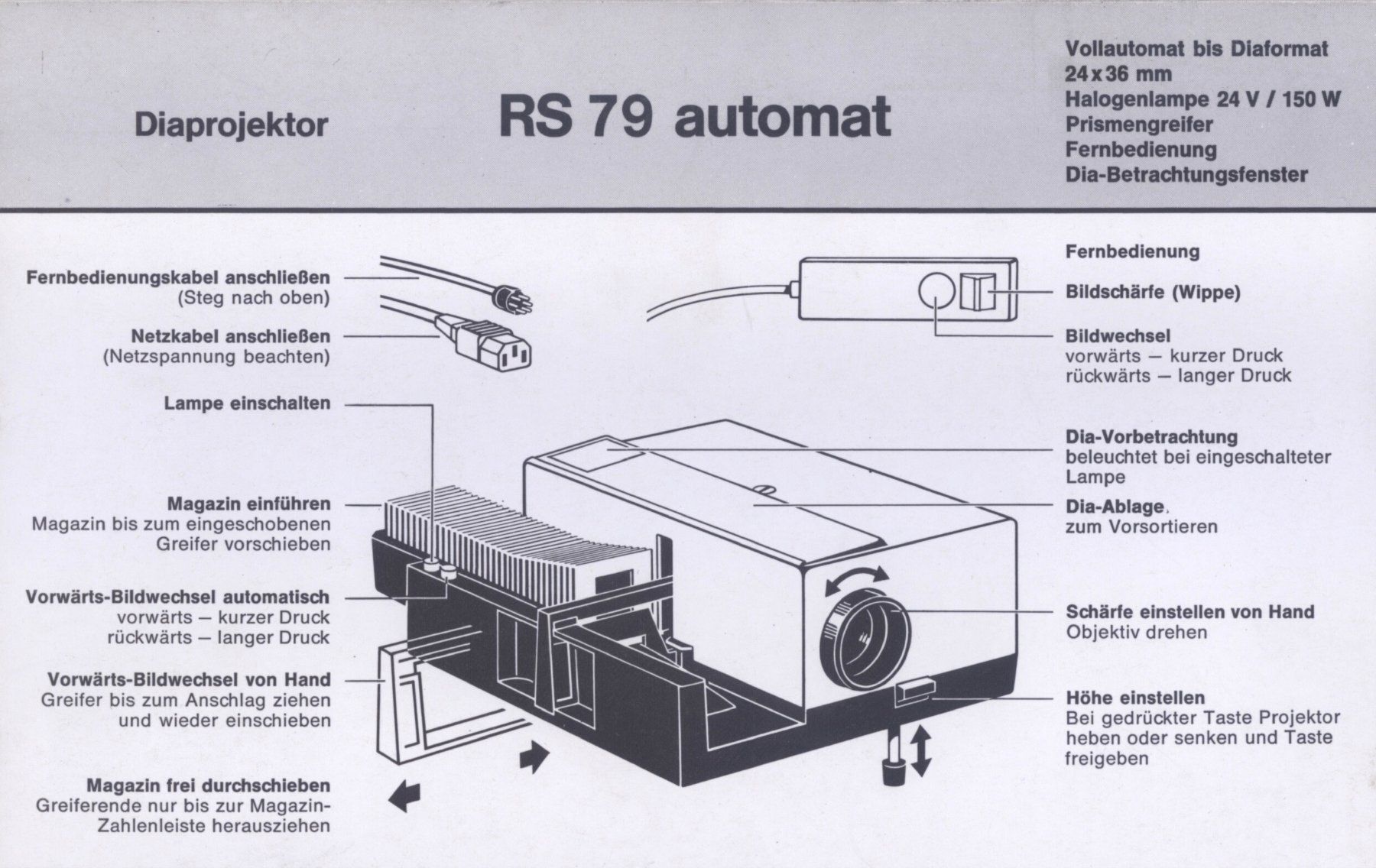 Proiettori: Rollei Diaprojektor P 300 – Usato da Chur venduto da Bombai01 4
