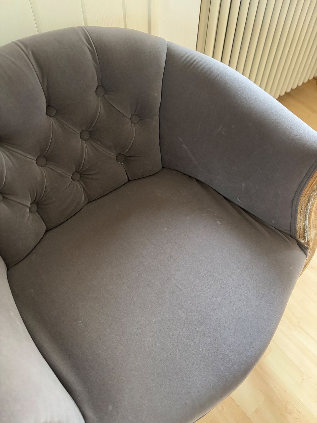 Poltrone: Sessel aus Holz mit Samt – Usato da Laufenburg venduto da Heuguemperli111 3