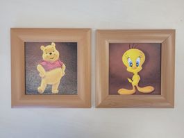 2er Set Kinderzimmer Bilder Winnie Pooh & Tweety!