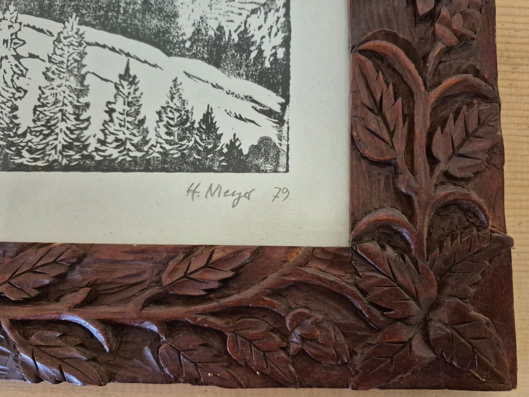 Xilografie: Holzschnitt "Berglandschaft" signiert H. Meyer – Usato da Sta. Maria V. M. venduto da han_fz8r 1