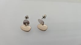 Orecchini color argento e oro rosa (bigiotteria)