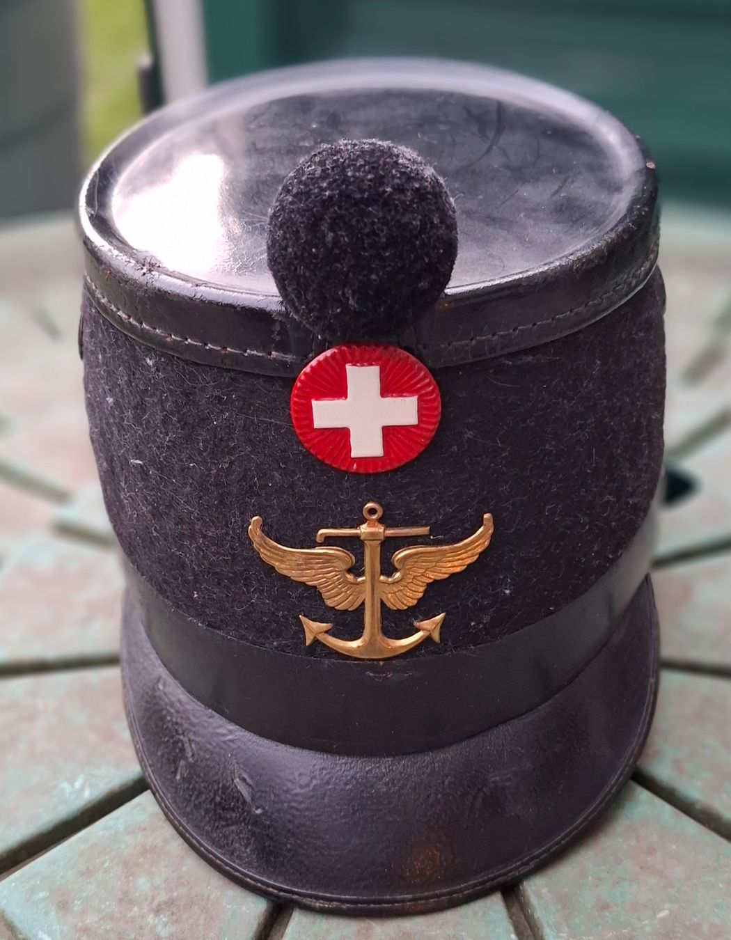 Schweizer Armee Uniformi: Tschako ballonfahrer – Usato da Wohlen AG venduto da Suri016