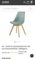2x Stühle im skandinavischen Stil aus Kautschukholz