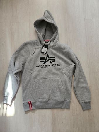 Alpha Industries Basic Hoodie M Grey Heather NEU