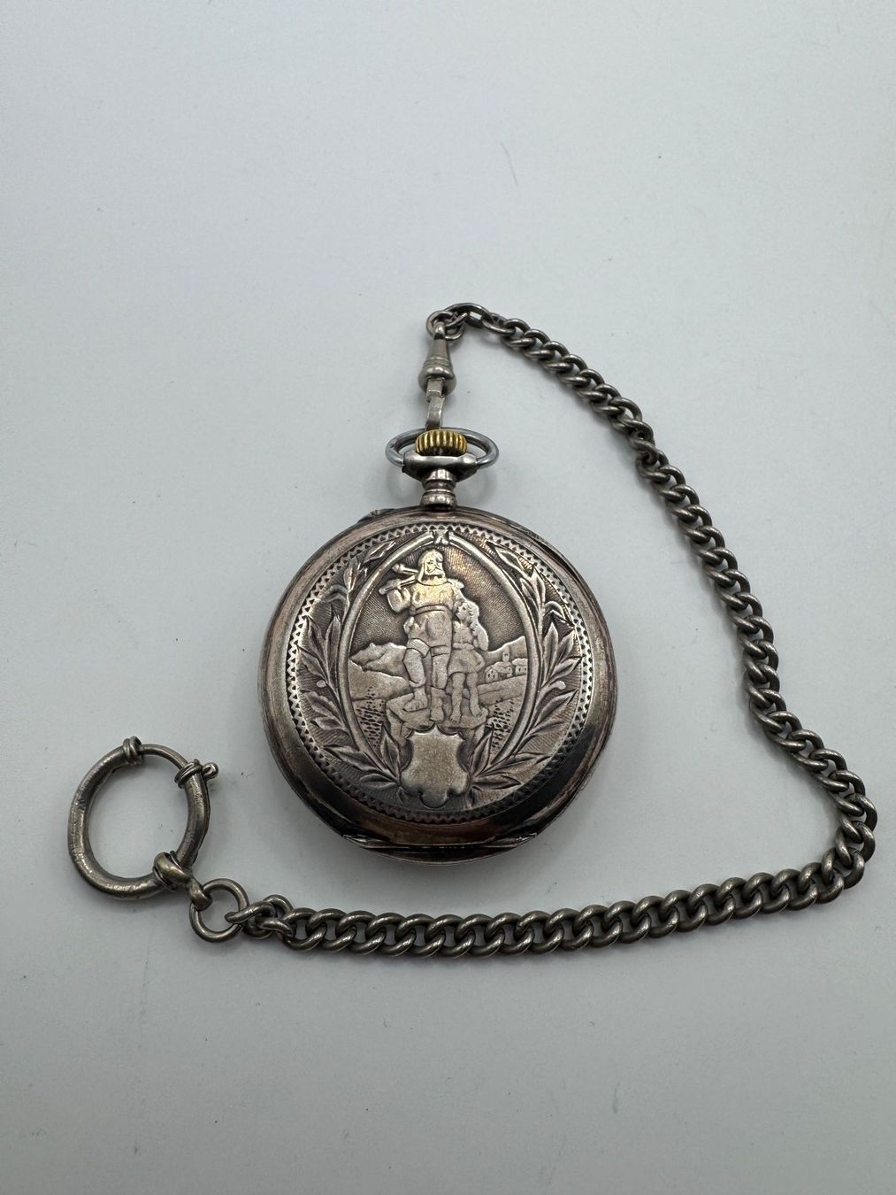 Swiss Montres: Taschenuhr mit Kette , Silber 800 – D'occasion à Sachseln par BONATI01 2