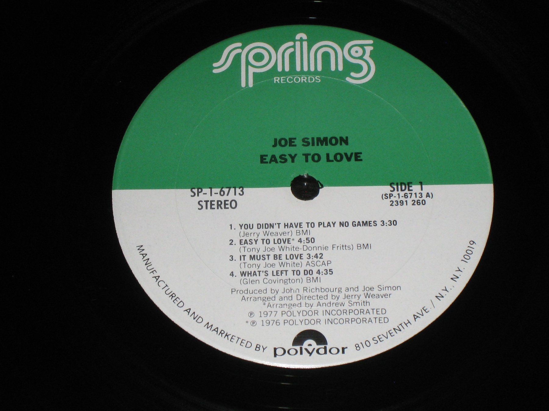 Schallplatten: LP - JOE SIMON - EASY TO LOVE – Gebraucht aus Steckborn von Quo7 1