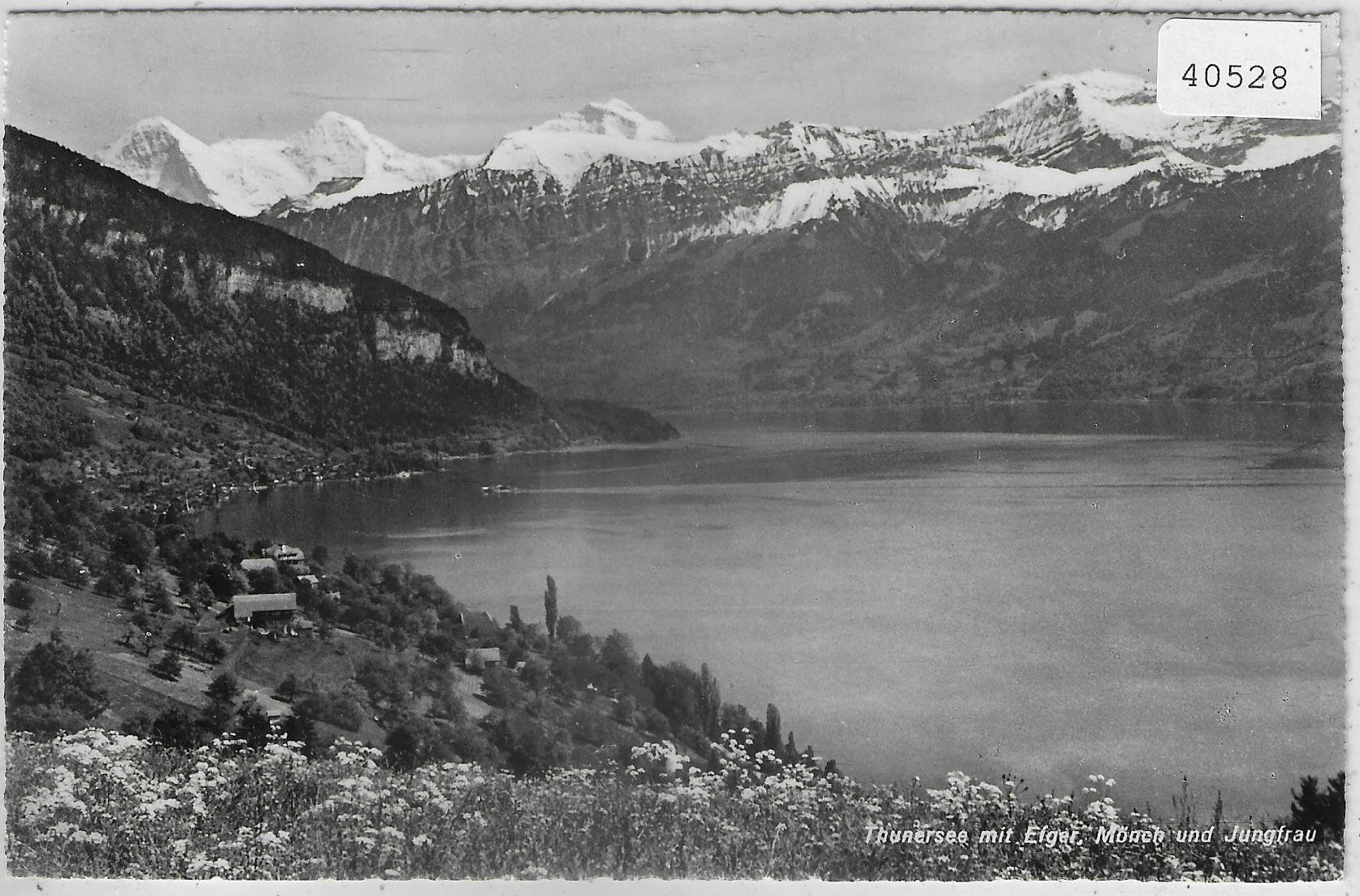 Cartoline postali: Thunersee mit Eiger, Mönch und Jungfrau – Usato da Ettingen venduto da Kartenplanet