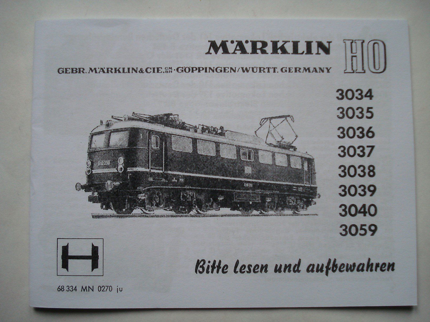 Märklin Modellini di ferrovie: Märklin Betriebsanleitung 3034 – Usato da Frauenfeld venduto da Fixtrix