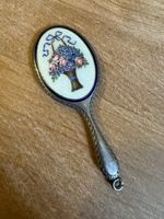 Miroir en argent émaille