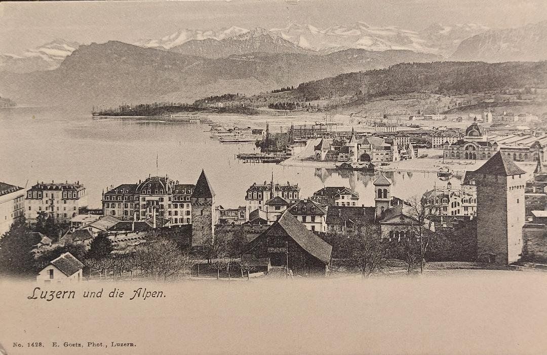 Ansichtskarten: LUZERN  & die Alpen – Gebraucht aus Delémont von Domdom1
