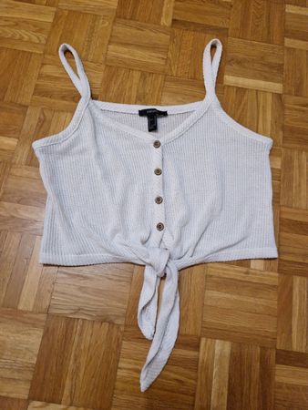 White Crop Top - Size M