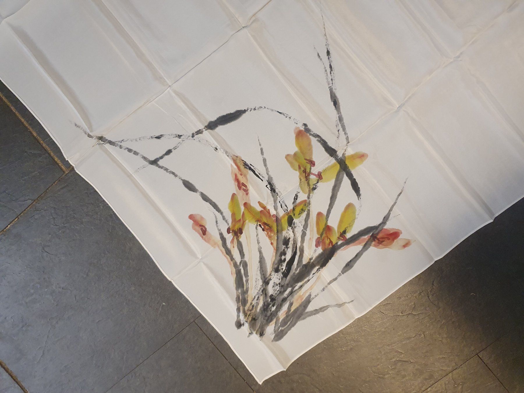 Foulard & Sciarpe: Seidetuch handbemalt chinesisch 86 x 88 – Usato da Zürich venduto da loosebone 3