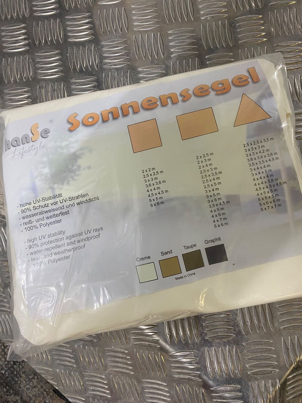 Markisen: Sonnensegel (absolut NEU!) – Neu und originalverpackt aus Wädenswil von BS540