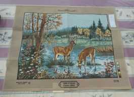 Gobelin Canevas Cerf et Biche neuf